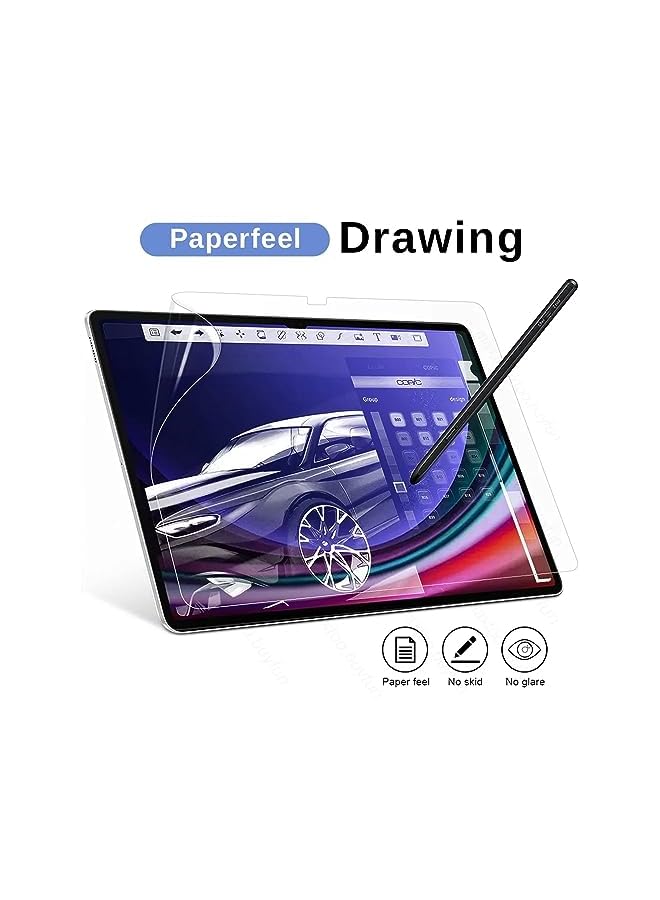 erorex 2Pcs Paper Feel Compatible With Samsung Galaxy Tab S9 Plus Tab S9 Plus Paper Screen Protector 12.4 Inch 2023 Release Like Paper Write Draw Soft Film Anti Scratch No Bubble 12.4 Inch  - Image 2