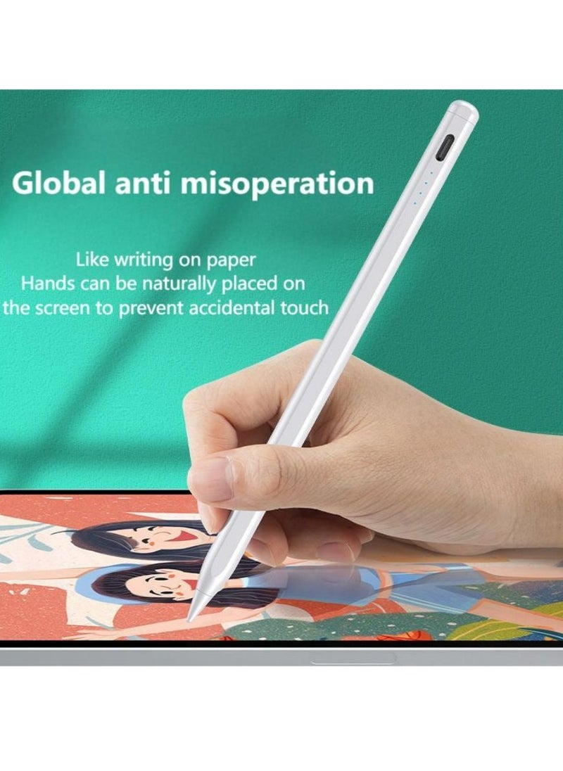 Stylus pen for iPad with palm rejection function, active pencil compatible (2018-2022) Apple iPad Pro 11/12.9 inches, iPad 10/9/8/7/6th generation, iPad Air 5/4/3 Generation, iPad Mini 6/fifth generat