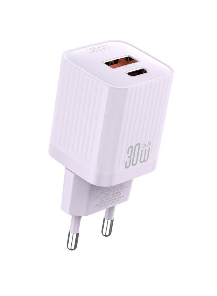 XO XO Fast Charger Head Built-in Dual 30W USB-C & 18W USB-A Charging Ports Support iPhone & Samsung  - Image 3
