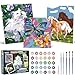 Wings Giant PaintbyNumbers for Kids Ages 812 Acrylic Paint Set Paint by Numbers Glow in The Dark DIY Craft Include 3 Canvas Framed with 30 Pots 5 Brushes Horse Paint by Number Wooden Crafts to Paint - Image 3