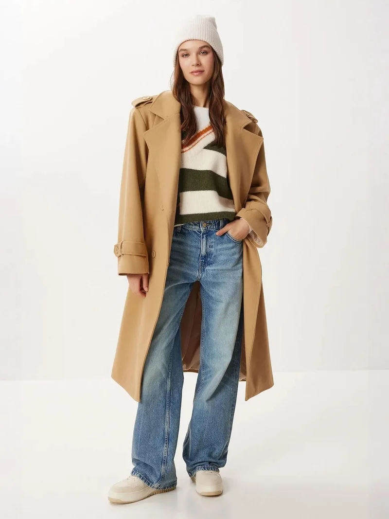 إسطنبول الساحرة ISTANBUL Textured Oversized Double Breasted Overcoat