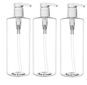 KUKLOS Empty Plastic Liquid Soap/handwash/Sanitizer/Lotion/Shampoo Dispenser Bottle, (Combo of 3 pcs) (500 ml)