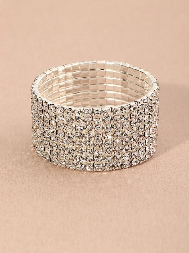 Take Two Take Two Embellished Wide Cuff Bracelet