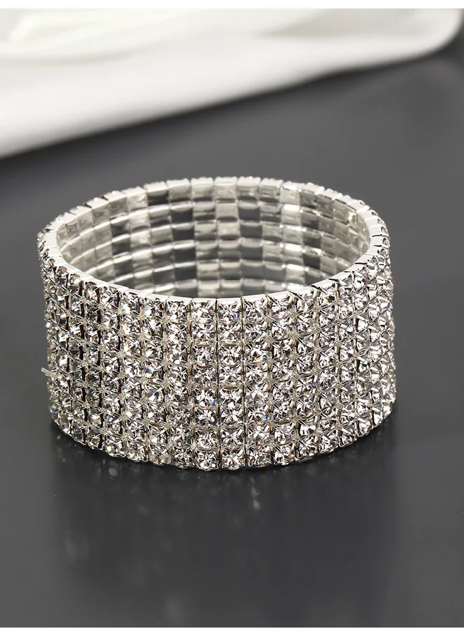 Take Two Take Two Embellished Wide Cuff Bracelet