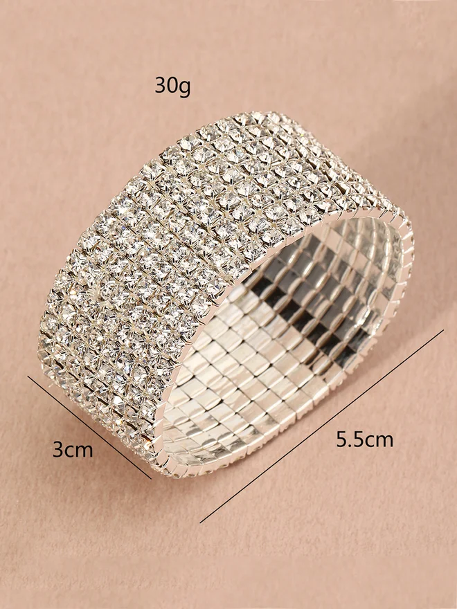 Take Two Take Two Embellished Wide Cuff Bracelet