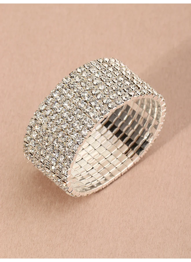 Take Two Take Two Embellished Wide Cuff Bracelet