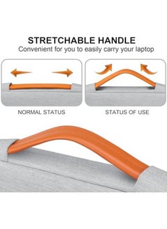 Lacdo 360° Protective Laptop Sleeve Case For Macbook Air Pro 13 13.3 Inch Notebook 14 Inch New Macbook Pro M4 M3 M2 M1 Pro Max A3112 A3401 A3185 A2992 A2918 A2779 A2442 2024 2021 Computer Bag Gray  - Image 4