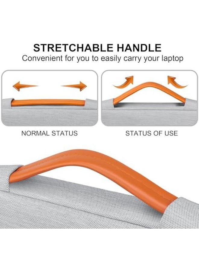 Lacdo - 360° Protective Laptop Sleeve Case For Macbook Air Pro 13 13.3 Inch Notebook 14 Inch New Macbook Pro M4 M3 M2 M1 Pro Max A3112 A3401 A3185 A2992 A2918 A2779 A2442 2024 2021 Computer Bag Gray - Image 1