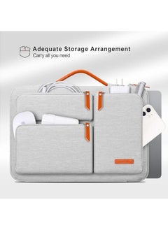 Lacdo 360° Protective Laptop Sleeve Case For Macbook Air Pro 13 13.3 Inch Notebook 14 Inch New Macbook Pro M4 M3 M2 M1 Pro Max A3112 A3401 A3185 A2992 A2918 A2779 A2442 2024 2021 Computer Bag Gray  - Image 3