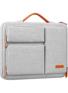 Lacdo 360° Protective Laptop Sleeve Case For Macbook Air Pro 13 13.3 Inch Notebook 14 Inch New Macbook Pro M4 M3 M2 M1 Pro Max A3112 A3401 A3185 A2992 A2918 A2779 A2442 2024 2021 Computer Bag Gray  - Image 1