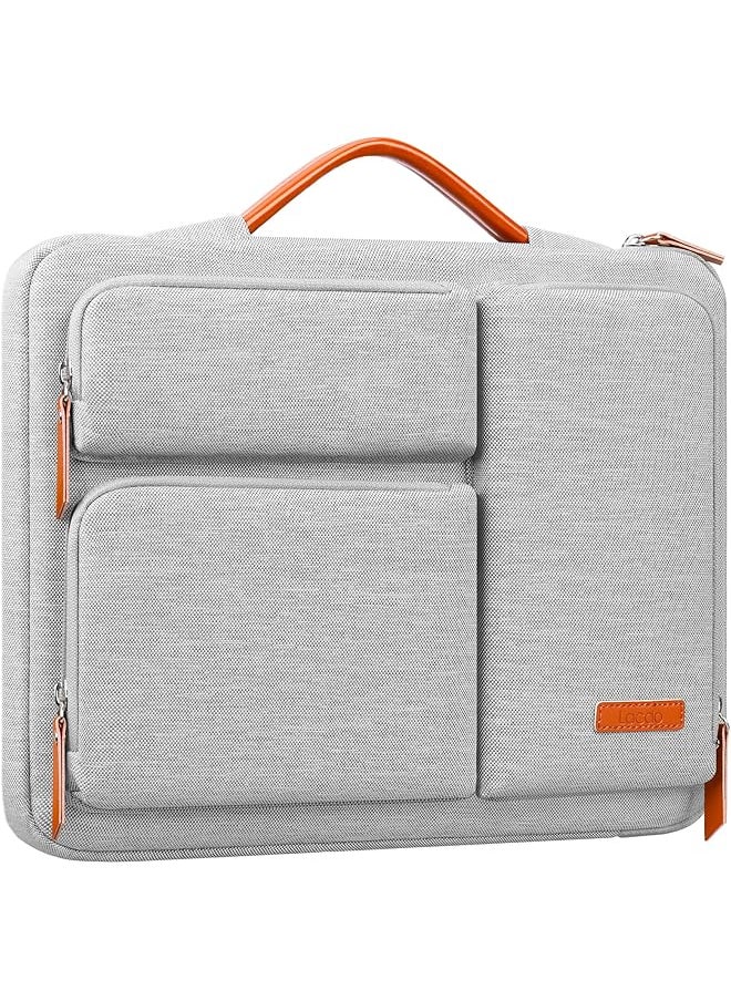 Lacdo - 360° Protective Laptop Sleeve Case For Macbook Air Pro 13 13.3 Inch Notebook 14 Inch New Macbook Pro M4 M3 M2 M1 Pro Max A3112 A3401 A3185 A2992 A2918 A2779 A2442 2024 2021 Computer Bag Gray - Image 1