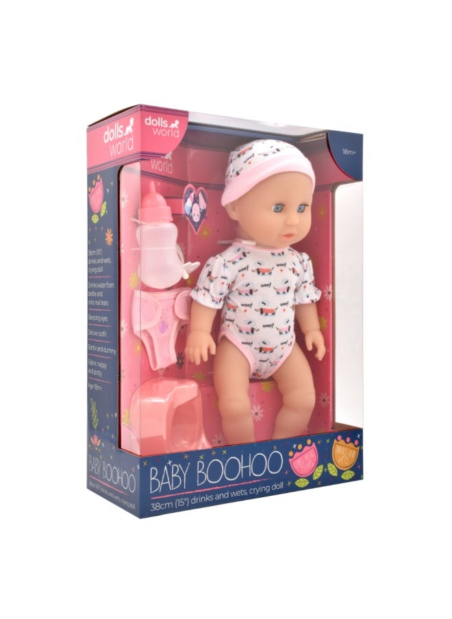 dolls world Baby Boohoo 15 inch Deluxe Vinyl Drink and With et Doll from Peterkin gift for kids of Age above 3 years  - Image 2