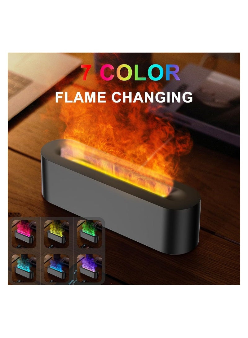 كابتن تيك Colorful Flame Fire Diffuser Humidifier, 7 Colors Changing Oil Diffuser, Ultra-Quiet Aroma Essential Oils Aromatherapy Diffusers for Home, Office, A Large Room Yoga, A Bedroom(Waterless Auto Off) - Image 4