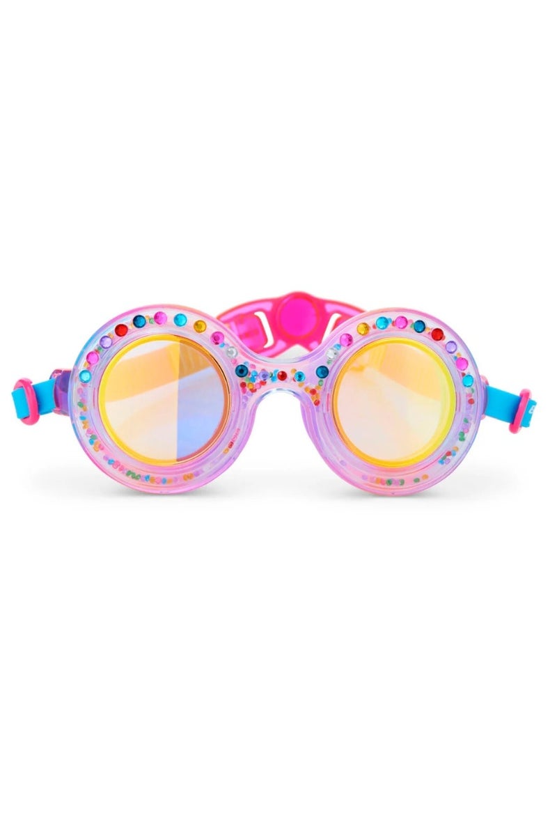 بلينج2O Bling2o Gumball Gleam Kids' Swim Goggles – UV Protection, Anti-Fog, Latex-Free Silicone, Adjustable Strap for Ages 8+, Includes Hard Case - Image 1