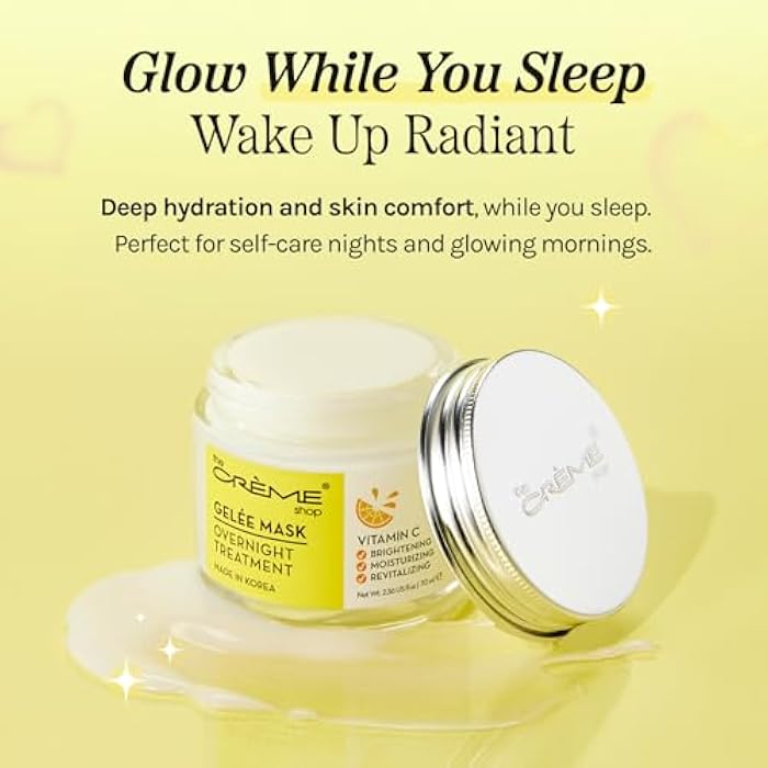The Crème Shop Korean Skincare | Overnight Gel Mask for Moisturizing and Hydrating, Anti-Aging, Relief facial skin care - 2.36 oz (Vitamin C) - Image 2