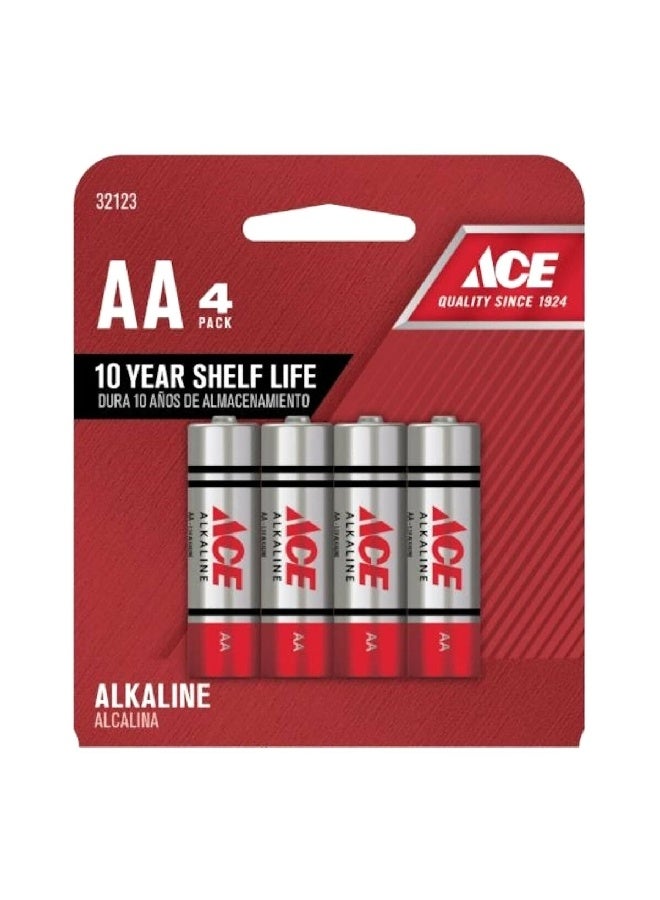 آيس بطاريات قلوية ايه ايه من - 4 قطع، لون فضي وأحمر 11.4 x 1.6 x 9.4 سم LR6UP-4B