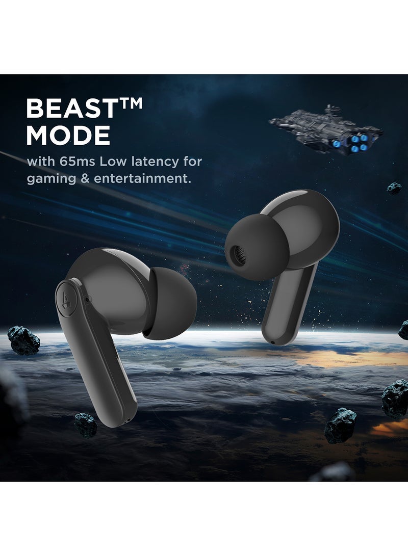Airdopes 131 PRO Wireless Earbuds – 45 Hours Playback with ASAP Charge, 11mm Dynamic Drivers, Quad Mic with ENx Noise Cancellation, Bluetooth 5.3, Instant Wake & Pair, Ergonomic In-Ear Fit – Active Black – High Bass Earbuds for iPhone & Android - Image 4
