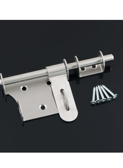 Y&D Gate Latch Bolt Lock, Locks for Wooden Gates Garden Shed Locks, 6-Inch Stainless Steel Brushed Finished  - Image 4