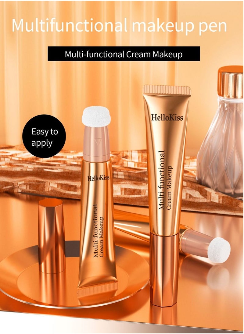 HelloKiss Liquid Blush Stick Beauty Stick Cream Blush Liquid Makeup Pen for Cheeks Beauty Blush Stick with Cushion Applicator Multifunctional Makeup Beauty Stick #01  - Image 3