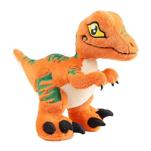 TCBunny Baby Dinosaur 12 Bedtime Stuffed Animal Plush Toy Kids Gifts for Boys Girls Birthday Valentine Christmas Veliciraptor Orange - Image 1