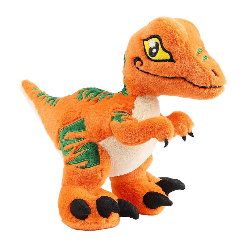 TCBunny Baby Dinosaur 12 Bedtime Stuffed Animal Plush Toy Kids Gifts for Boys Girls Birthday Valentine Christmas Veliciraptor Orange - Image 3