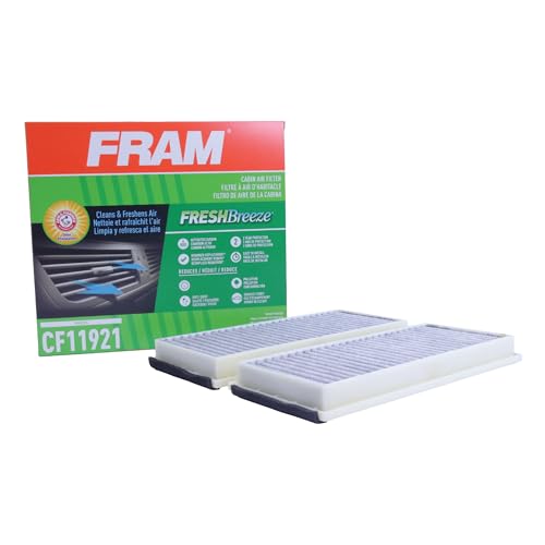FRAM Fresh Breeze Cabin Air Filter Replacement for Car Passenger Compartment w/ Arm and Hammer Baking Soda, Easy Install, CF11921 for Select Mazda Vehicles - Image 1