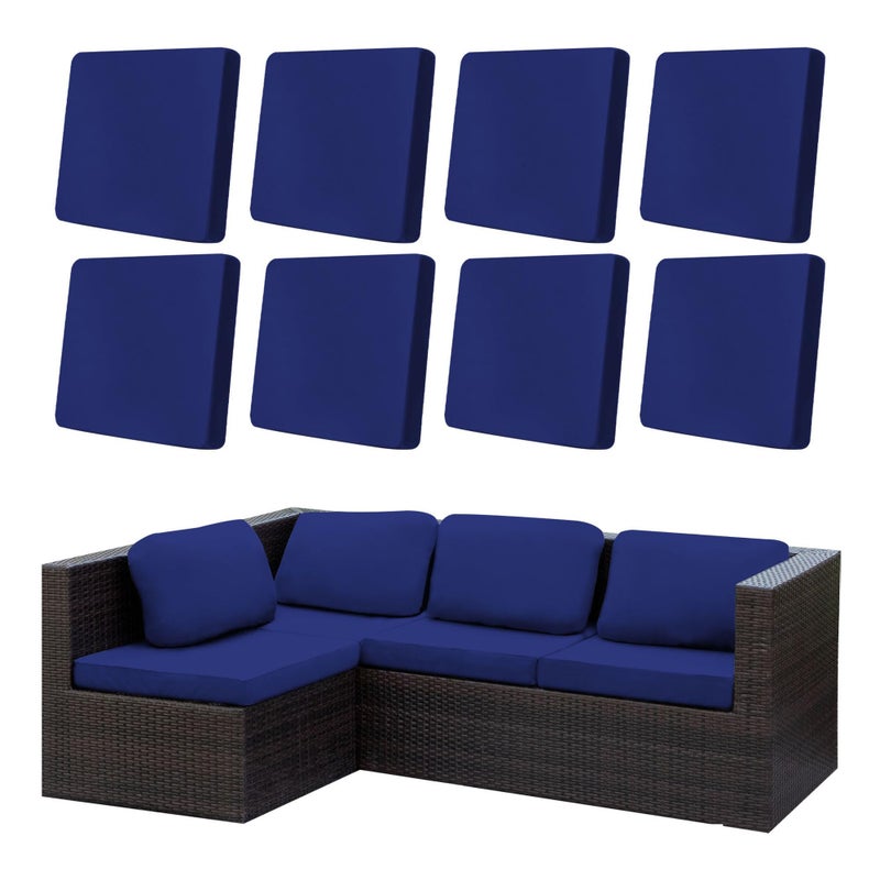 SUKAIKEQA Outdoor Cushion Covers Set,8PCS Waterproof Patio Furniture Couch Seat Slipcovers, Replacement for Sofa Sectional Chair(Coverï¼ŒOnly) - Image 1