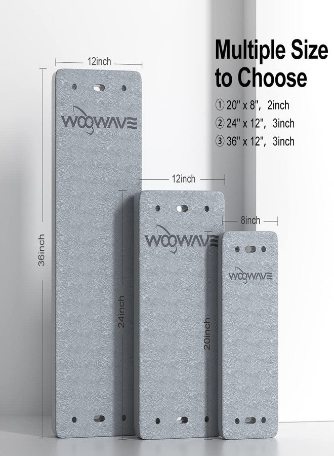 WOOWAVE Flat Fender Prevent Scratches for Yacht Motorboat Boat Bumper, 3 Layer EVA Boat Fender with Rope (20inch, Gray) - Image 2