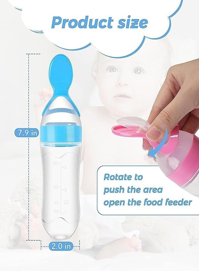 TrifleArte Silicon Spoon Squeeze Feeder | Baby Food Feeder Bottle | Feeding Spoons | Baby Feeding Supplies | Food Dispensing Spoon for Toddlers | Baby Feeders for Baby Food/Assorted Color - Image 5