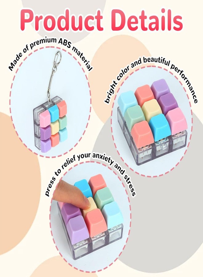 DEARIDAP Keyboard Fidget Toy, Keyboard Clicker Keychain, Anxiety & Stress Reliever Autism Toy, Push Bubble Sensory Fidget Toys for Kids Adults to Relief Pass Time - Image 5