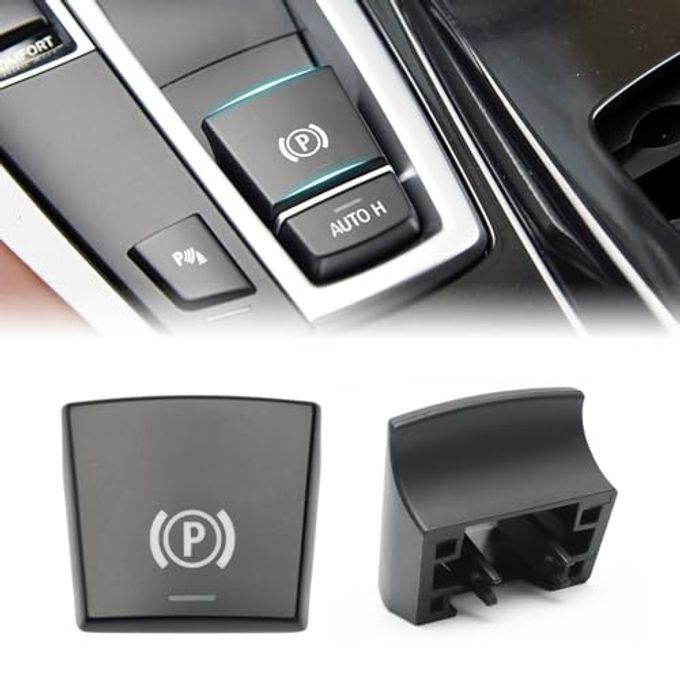BJchiwu Car Electronic Parking Brake Switch Button Fit for BMW 5 Series F10 F07 520 530 535 550/6 Series F12 640 650/7 F01 F02 730 740 750/X3 F25 20 28/X4 F26/X5 F15/X6 F16 2015-2019(Short Feet,1PCS) - Image 1
