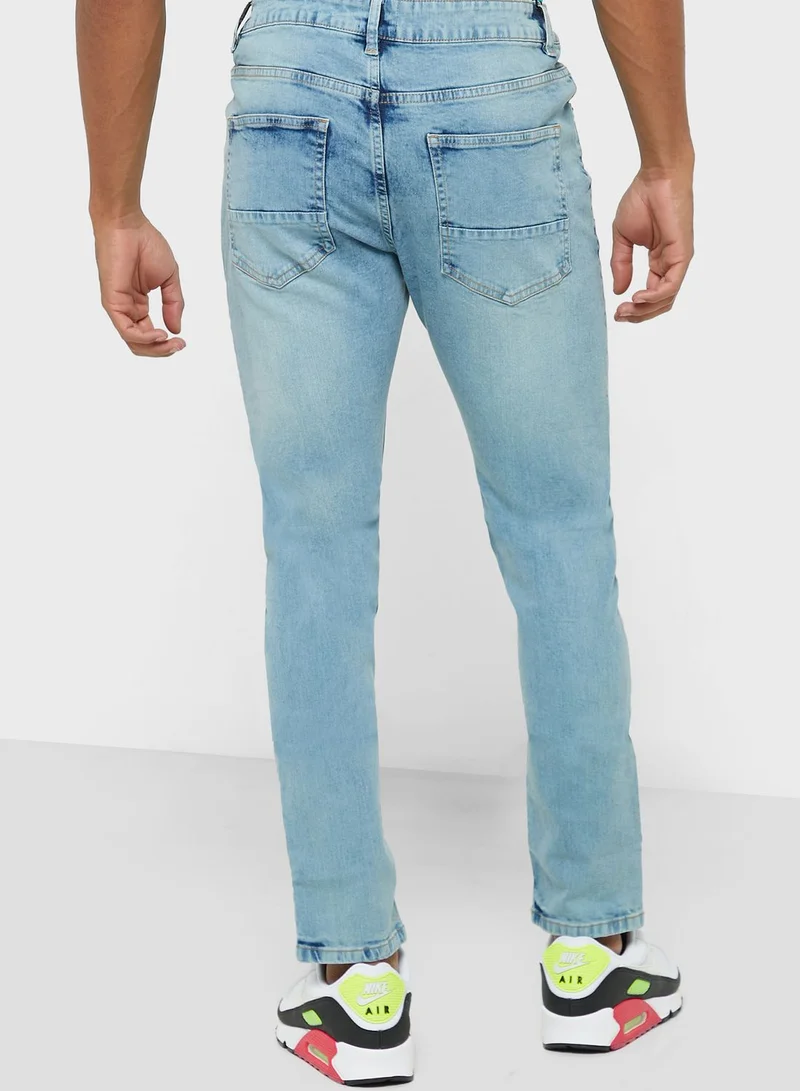 Seventy Five Washed Pocket Jeans