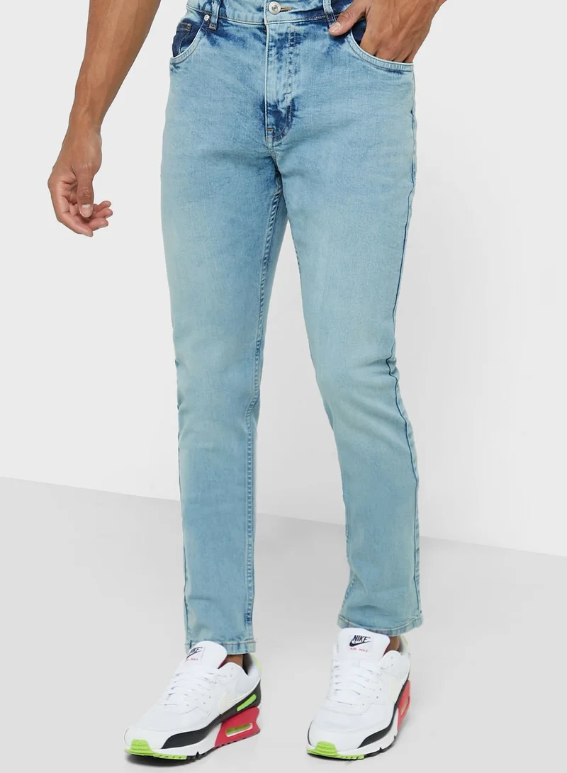 Seventy Five Washed Pocket Jeans