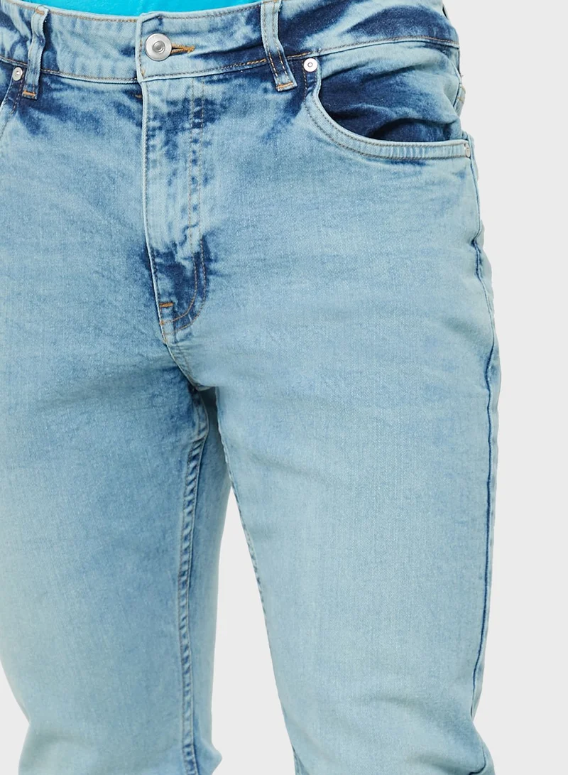 Seventy Five Washed Pocket Jeans