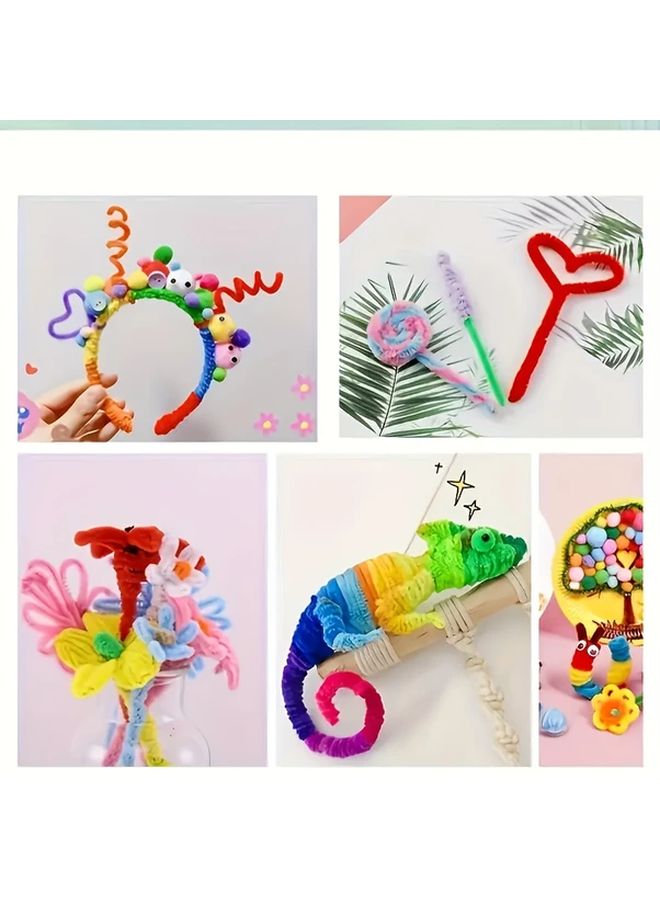 100 Pcs Macaron Series Mixed Colors Soft Flexible Chenille Stems For DIY Crafts And Decorations - Image 4