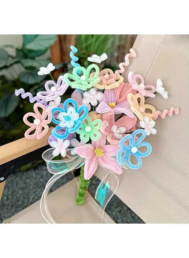 100 Pcs Macaron Series Mixed Colors Soft Flexible Chenille Stems For DIY Crafts And Decorations - Image 1