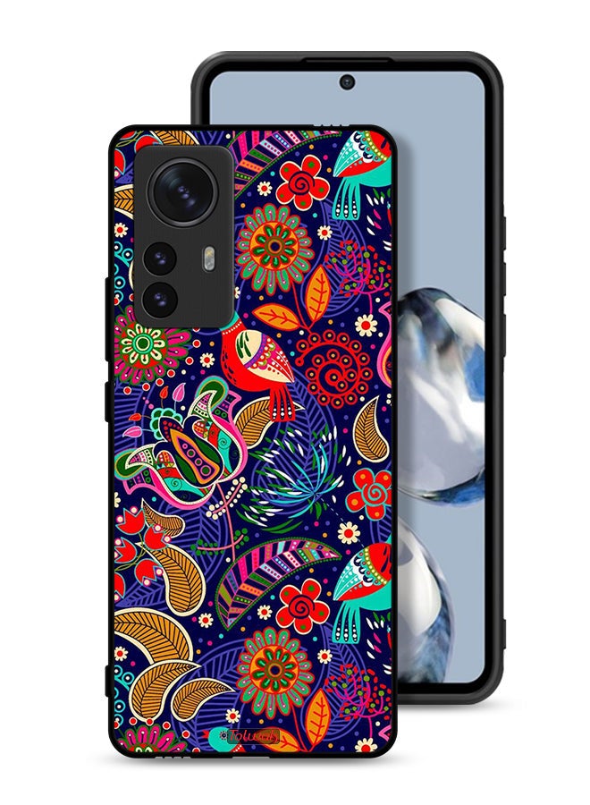 Tolwak Xiaomi 12 Pro Protective Case Cover Birds And Floral Pattern - Image 1