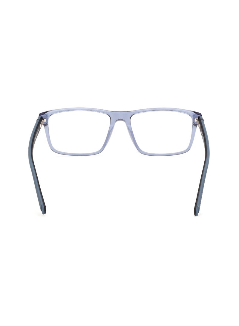 GUESS إطارات نظارات مستطيلة الشكل للرجال - GU5013009055 - حجم العدسة: 55 مم - أزرق لامع - Image 4