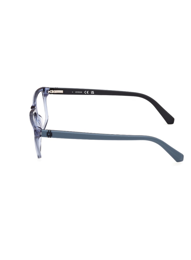 GUESS إطارات نظارات مستطيلة الشكل للرجال - GU5013009055 - حجم العدسة: 55 مم - أزرق لامع - Image 2