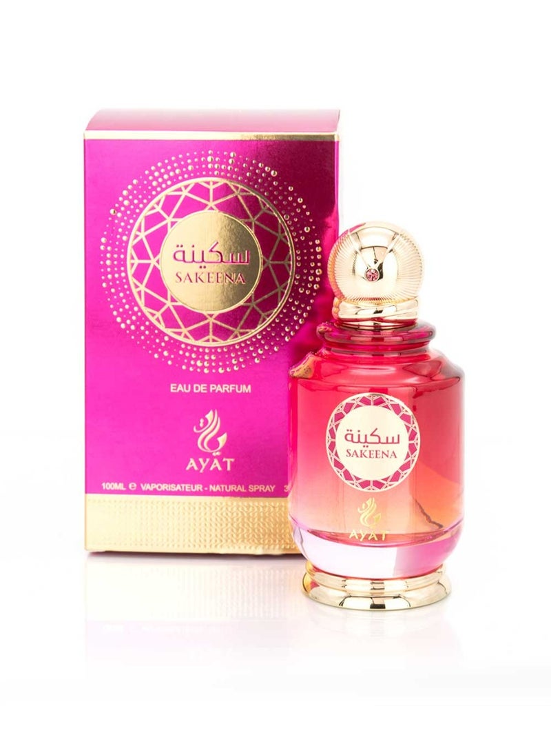 Ayat Perfumes Sakeena Eau de Parfum 100 ml – Mandarin, Passion Fruit, Rose, Musk & Vanilla – Long Lasting Floral Fruity Perfume for Women - Image 2