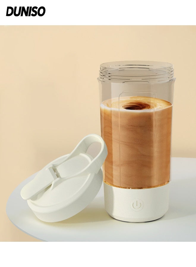 DUNISO Electric Mixing Cup Premium Electric Protein Shaker Bottle Rechargeable Auto Magnetic Mug Self Stirring Coffee Mug Rotating Home Office Travel Stirring Cup Portable Powder Shake Cup for Protein, Coffee, Milkshake,Oatmeal - Image 1