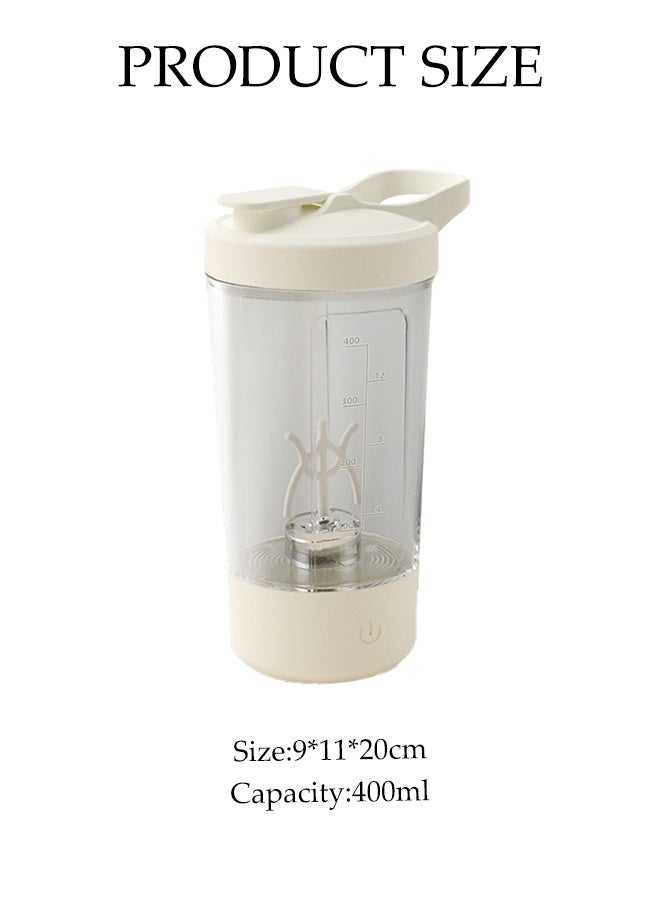 DUNISO Electric Mixing Cup Premium Electric Protein Shaker Bottle Rechargeable Auto Magnetic Mug Self Stirring Coffee Mug Rotating Home Office Travel Stirring Cup Portable Powder Shake Cup for Protein, Coffee, Milkshake,Oatmeal - Image 4