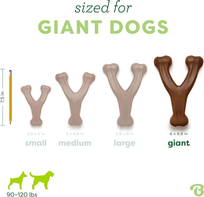 Benebone Wishbone Dog Chew Toy for Aggressive Chewer- Peanut Butter Flavor, Giant - Image 4