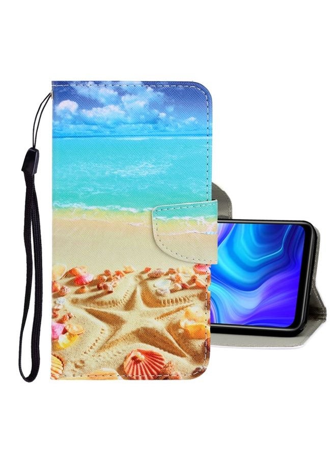 HuHa Case Cover For Xiaomi Redmi 9C 3D Colored Drawing Horizontal Flip PU Leather Case with Holder & Card Slots & Wallet Pentagram 