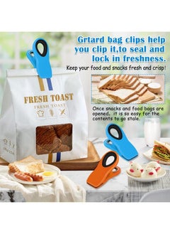 Grtard 10 Pack Magnetic Chip Clips Bag Clips Food Clips Plastic Bag Clips For Chips Clips For Food Packages Kitchen Clips With Magnet For Snack Bags And Food Bags  - Image 3