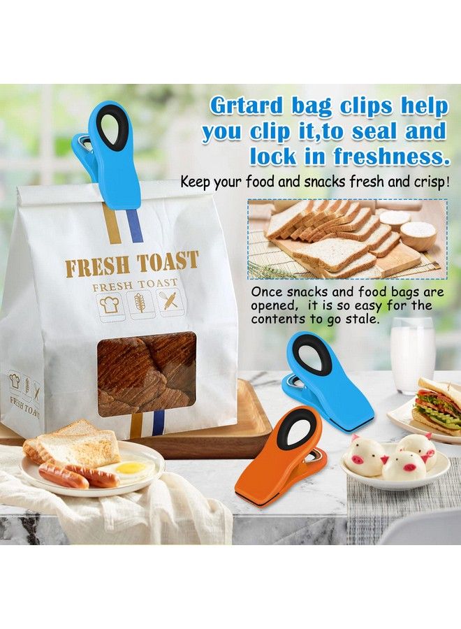 Grtard 10 Pack Magnetic Chip Clips Bag Clips Food Clips Plastic Bag Clips For Chips Clips For Food Packages Kitchen Clips With Magnet For Snack Bags And Food Bags - Image 3