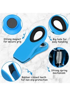 Grtard 10 Pack Magnetic Chip Clips Bag Clips Food Clips Plastic Bag Clips For Chips Clips For Food Packages Kitchen Clips With Magnet For Snack Bags And Food Bags  - Image 4