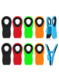 Grtard 10 Pack Magnetic Chip Clips Bag Clips Food Clips Plastic Bag Clips For Chips Clips For Food Packages Kitchen Clips With Magnet For Snack Bags And Food Bags  - Image 2