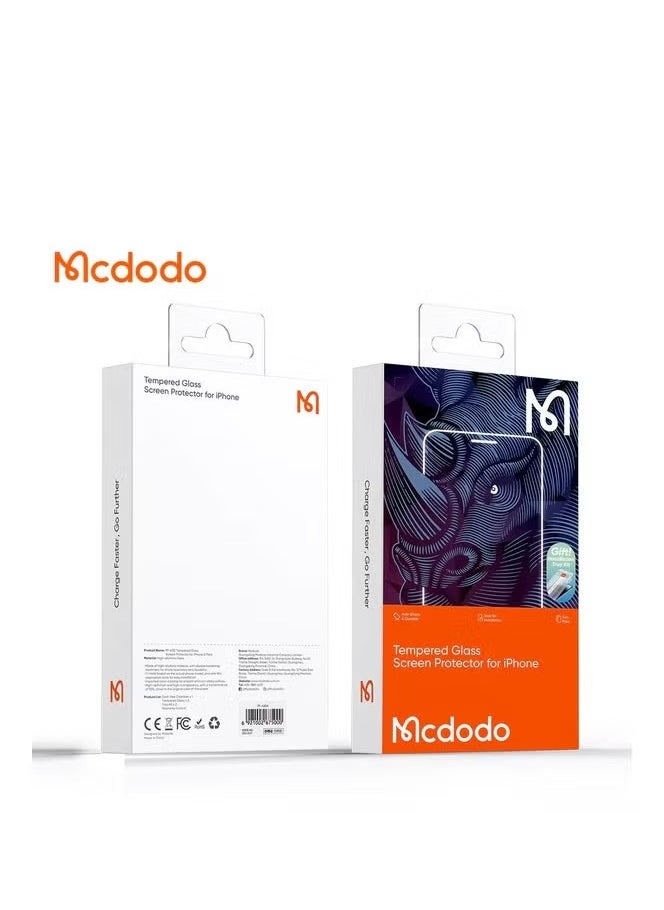Mcdodo - PF-5363 iPhone 15 Pro Max Transparent Unbreakable Glass Screen Protector - Premium Full Coverage, Ultra-Clear, Anti-Scratch, Shatterproof Protection for iPhone 15 Pro Max Display - Image 1