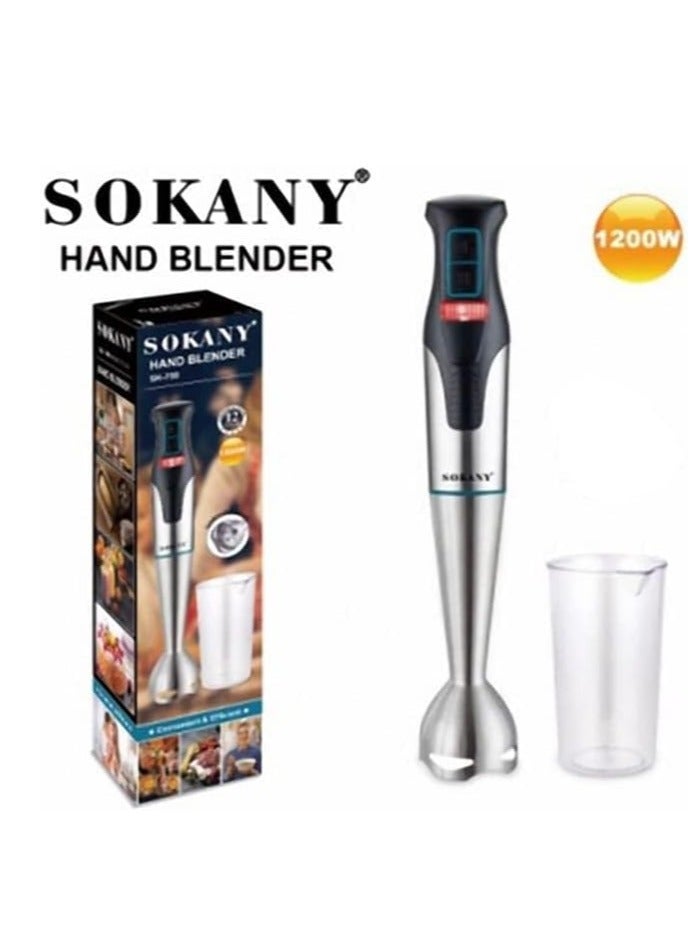 sokany Sokany sk-758  electric hand blender stainless steel + cup 1200 watt - with ice crushing blades - copper motor - Image 5